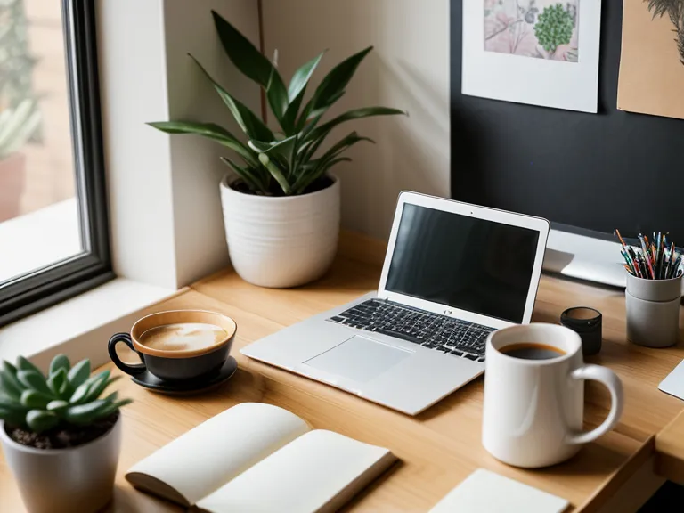 Teetasse mit kaltem Tee neben dem Laptop beim Schreiben der eigenen Website-Texte für die 404-Seite