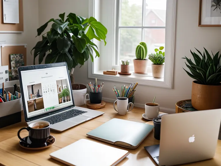 Laptop mit WORTLIGA-Textanalyse und Yogamatte im Hintergrund beim Schreiben von Website-Texten als Yoga-Coach