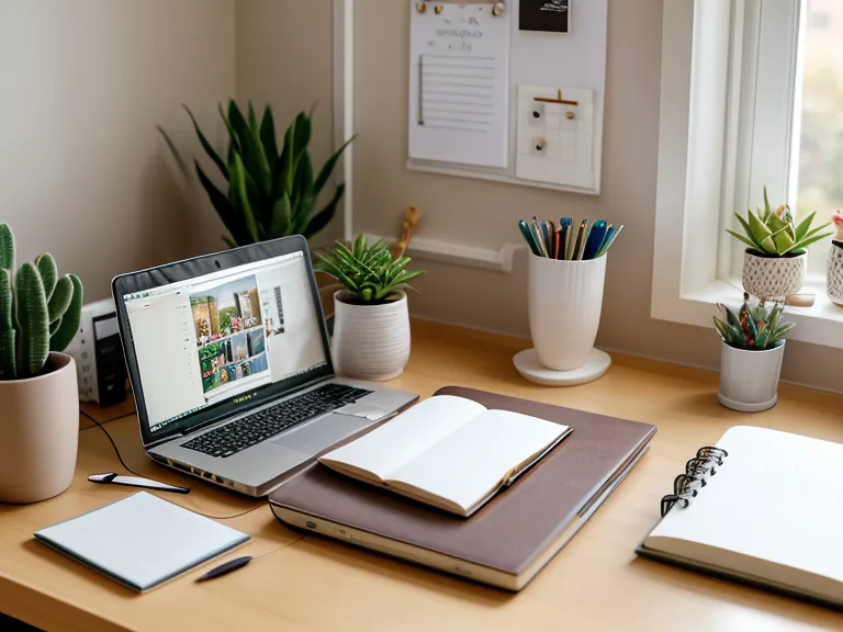 Ausgedrucktes Freebie im DIN-A4-Format neben einem Laptop mit Freebie-Text