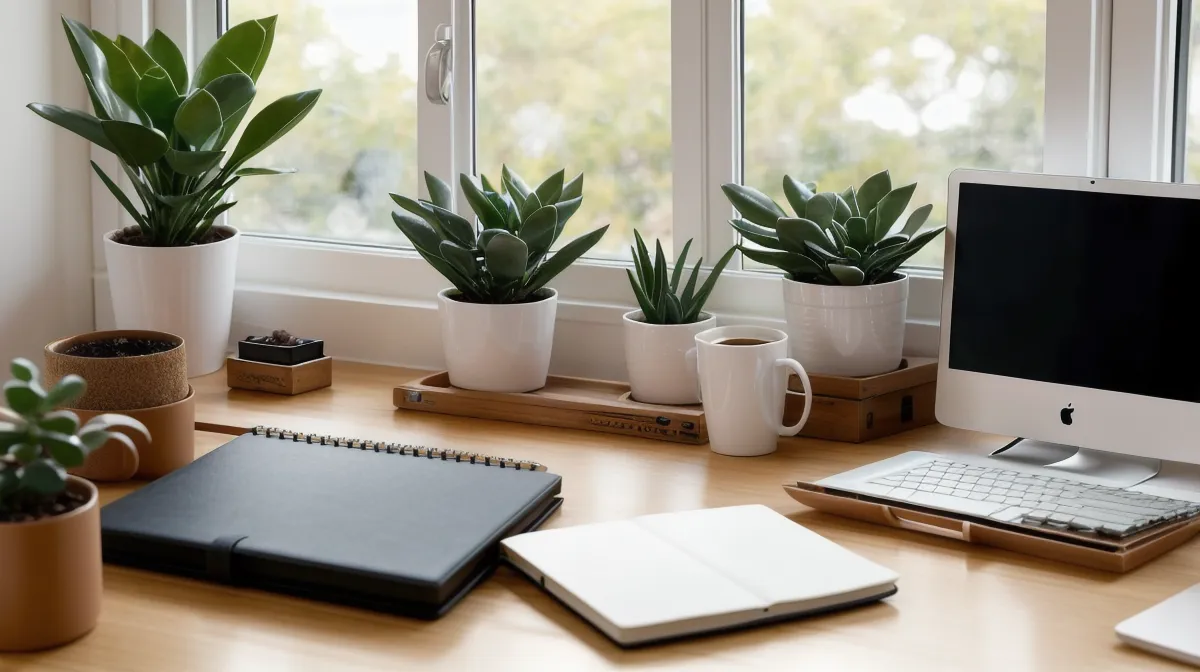 Jimdo Website Texte schreiben lernen -- Laptop mit geöffnetem Lexosophie-Kurs im Homeoffice
