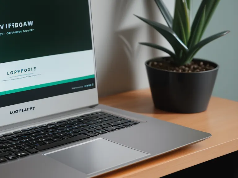 Laptop-Bildschirm mit Entwurf einer Headline-Vorlage für die Startseite einer Coaching-Website