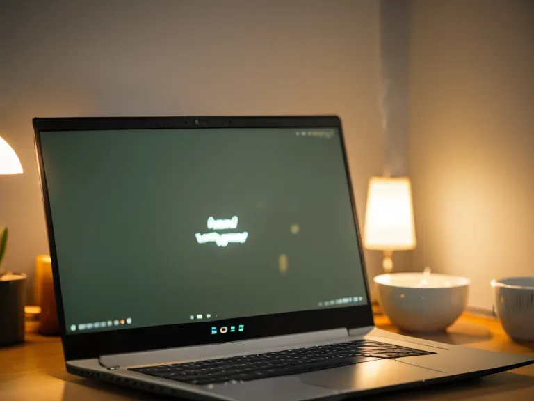 Laptop mit Entwurf für Mitgliederbereich-Texte neben einer Tasse Tee