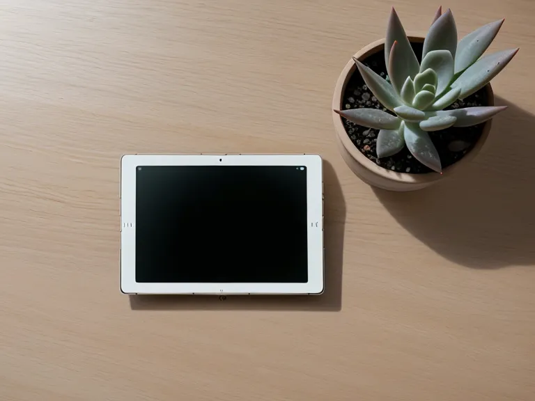 Übersichtliche Navigation im Mitgliederbereich auf einem Tablet neben einer kleinen Pflanze